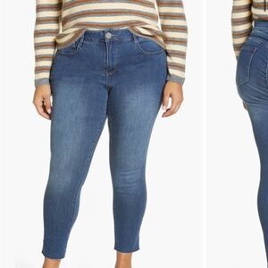 Ab'Solution High Waist Raw Hem Skinny Jeans